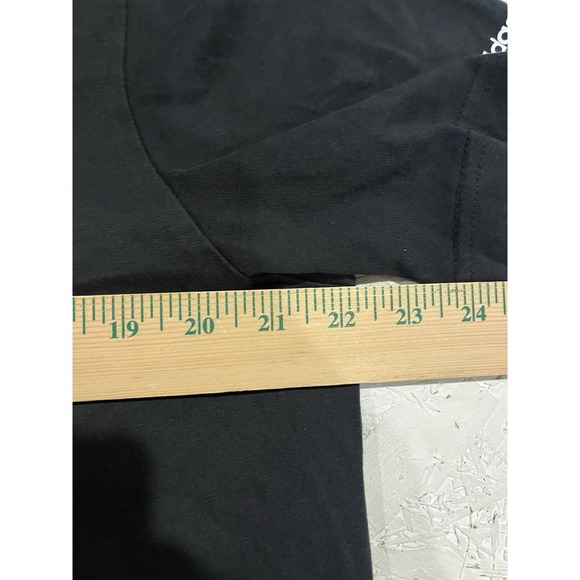 Adidas Mens Embroidered Trefoil Shirt Size Large Black Shattered Rainbow - Picture 9 of 11